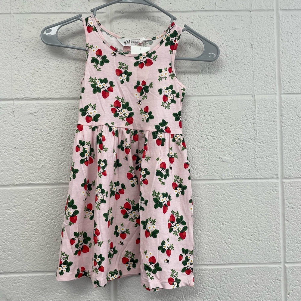 H&M Kids Dress with Pink and Red Floral Pattern
